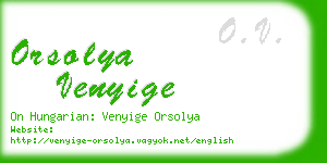 orsolya venyige business card